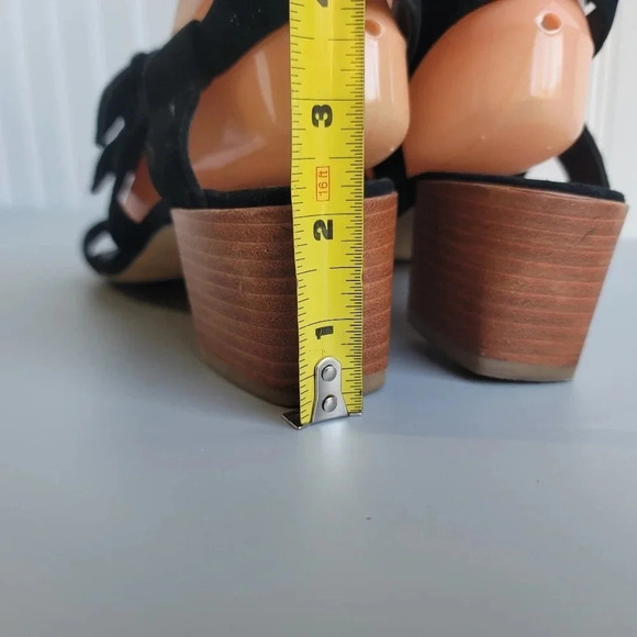 Rebecca Minkoff Women's Black Suede Strap Sandals Block Heel Size 9 M - Picture 8 of 10